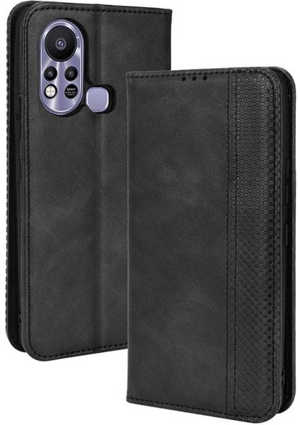 Infinix Sıcak 11S Cüzdan Manyetik Kapatma Pu Deri Kılıf (Yurt Dışından)