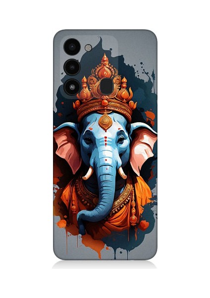 Tecno Spark 8c Uyumlu Ganesha Ganeşa Desenli Silikon Kılıf