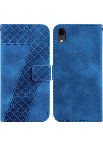 Iphone Xr Cüzdan Pu Deri Kabartmalı Desen Kart Yuvası Flip Telefon Kılıfı (Yurt Dışından)