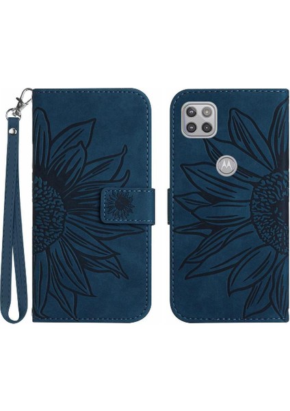 Motorola Moto G9 Güç Kısa Kayış Flip Cüzdan Telefon Kılıfı Lüks (Yurt Dışından)