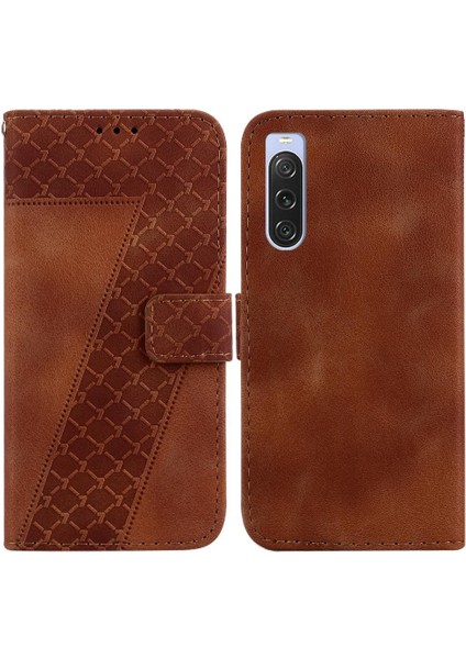 Sony Xperia 10 V Flip Folio Kapak Için Telefon Kılıfı Cüzdan Kart Yuvası Fonksiyonu (Yurt Dışından)