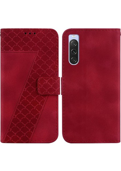 Sony Xperia 10 V Flip Folio Kapak Için Telefon Kılıfı Cüzdan Kart Yuvası Fonksiyonu (Yurt Dışından)