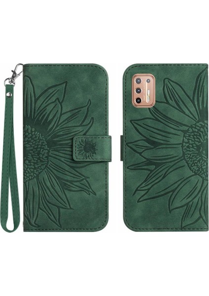 Motorola Moto G9 Artı Flip Cüzdan Telefon Kılıfı Için Kart Yuvaları ile Pu (Yurt Dışından)