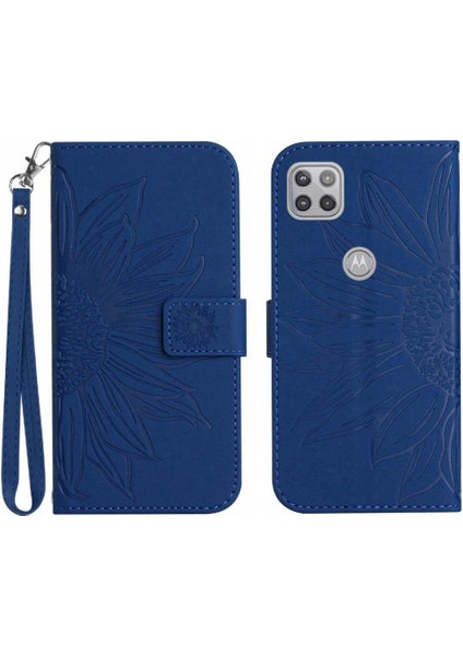 Motorola Moto G9 Güç Kısa Kayış Flip Cüzdan Telefon Kılıfı Lüks (Yurt Dışından)