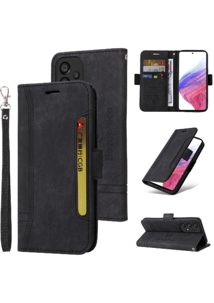 Samsung Galaxy A53 5g Tpu Deri Manyetik Kart Yuvaları Cüzdan Flip Case (Yurt Dışından)