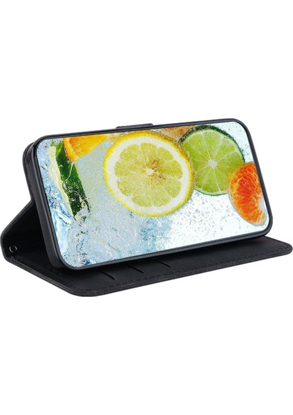 Bdt Shop Nokia 1.4 Için Telefon Kılıfı Kart Tutucu Kickstand Çift 8 Kabartmalı Cüzdan Pu (Yurt Dışından)