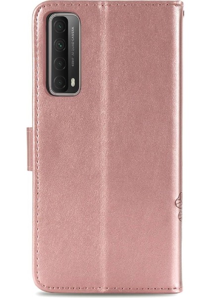 Huawei P Akıllı 2021 Flip Kapak Için Kılıf Kısa Kayış Dört Yapraklı Yonca Durumda (Yurt Dışından) indirimleri