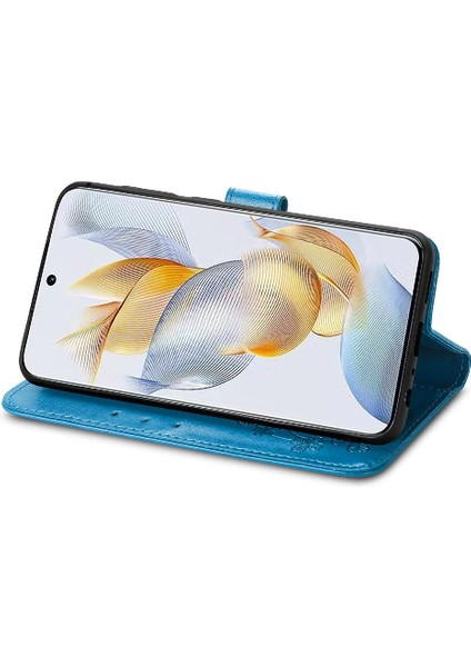 Huawei Onur Için Kılıf 90 5g Kısa Kayış Zarif Iş Dört Yaprak Kılıf (Yurt Dışından)