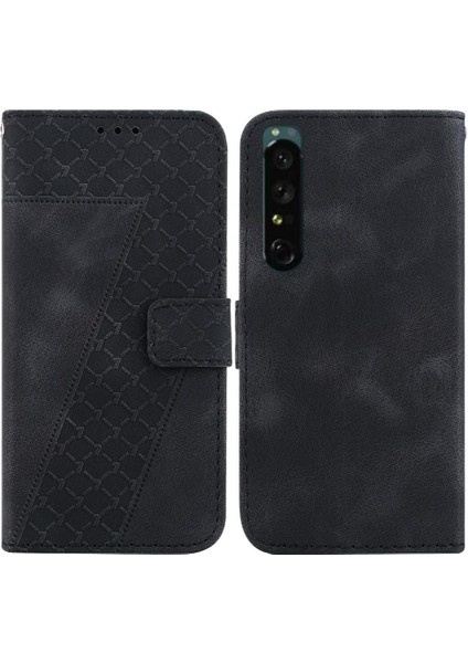 Sony Xperia 1 Iv Için Telefon Kılıfı Kart Yuvası Fonksiyonu Flip Folio Kapak Pu (Yurt Dışından)