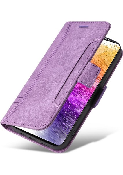 Samsung Galaxy A73 5g Için Kılıf Cüzdan Kapak Çevirin Tpu Deri Manyetik Kart (Yurt Dışından)