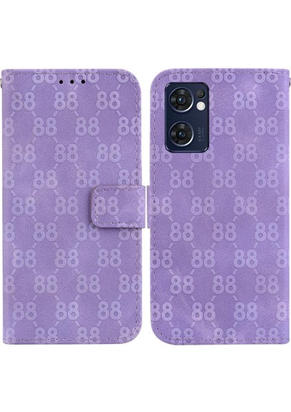 Oppo Phone 7 5g Için Telefon Kılıfı Kart Tutucu Cüzdan Kapak Çift 8 Kabartmalı (Yurt Dışından)