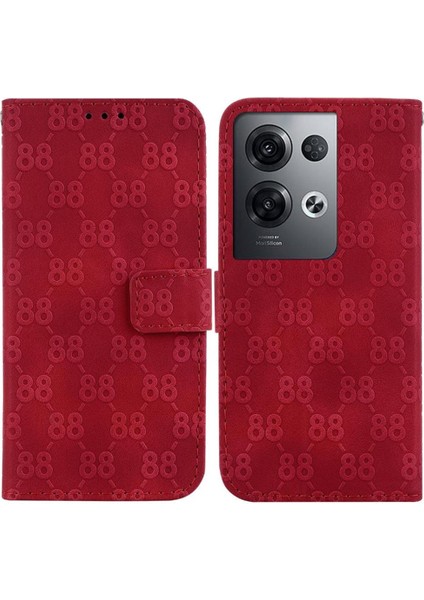 Oppo Phone 8 Pro 5g Için Telefon Kılıfı Pu Deri Kart Tutucu Cüzdan Kapak 8 (Yurt Dışından)