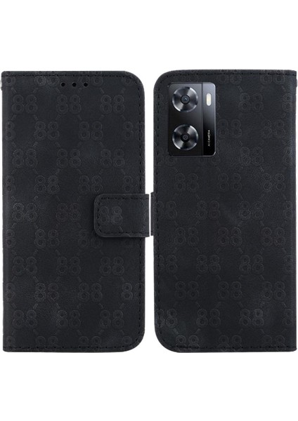 Oneplus Nord N20 Se Için Telefon Kılıfı Pu Deri Çift 8 Kabartmalı Kart Kapak (Yurt Dışından)