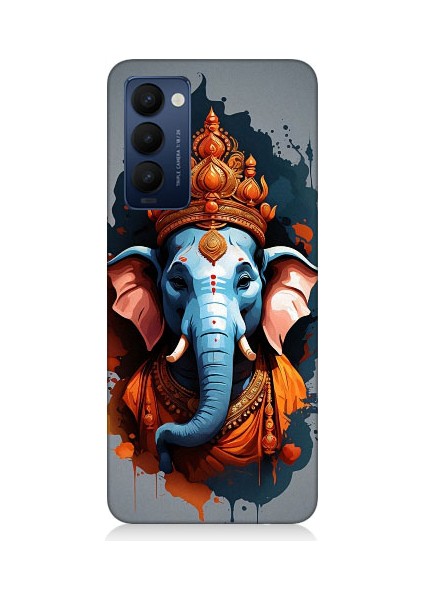 Tecno Camon 18 Uyumlu Ganesha Ganeşa Desenli Silikon Kılıf