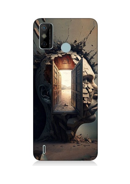 Tecno Spark 6 Go Uyumlu Insan Beyni ve Hayali Desenli Silikon Kılıf