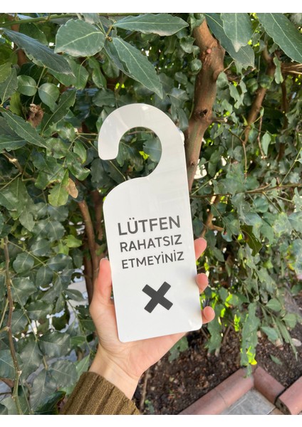 Lütfen Rahatsız Etmeyiniz Kapı Kolu Askısı Do Not Disturb Uyarı Levhası