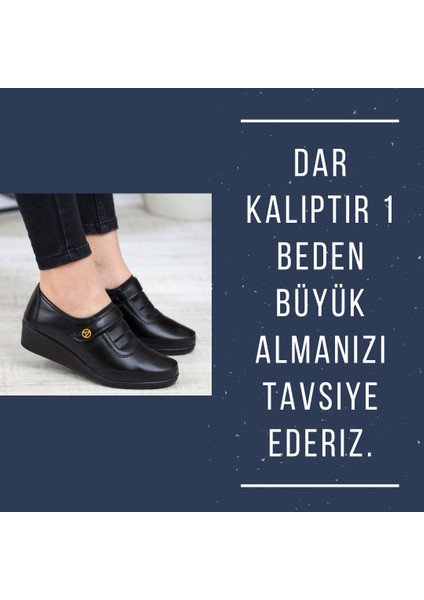 Kaof Shoes Kadın Siyah Klasik Ayakkabı Ortopedik Anne Ayakkabısı Anne Babet Ayakkabı Kadın Günlük Ayakkabı Anne Ayakkabı