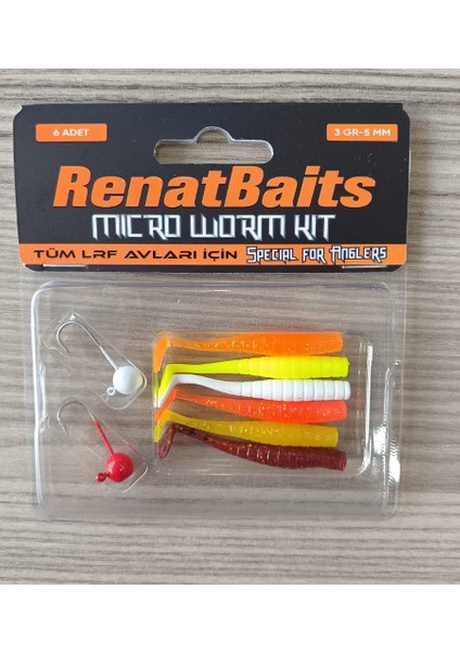 Renat Carp Micro Worm Kit Mix 3 gr 5 cm