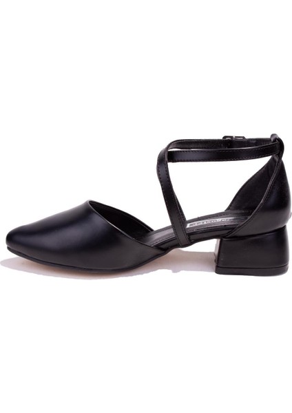 DZA07-928700 Siyah Klasik Topuklu Kadın Ayakkabı modelleri