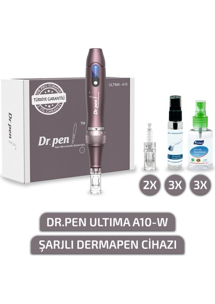 Dr.Pen Ultima A10-W Şarjlı Dermapen Cihazı (2 Yıl Türkiye Garantili) Derma Pen Kalıcı Makyaj Dermaroller