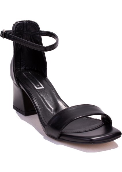 DZA07-928080 Siyah Klasik Topuklu Kadın Ayakkabı
