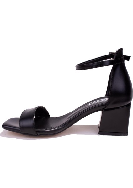 DZA07-928080 Siyah Klasik Topuklu Kadın Ayakkabı modelleri