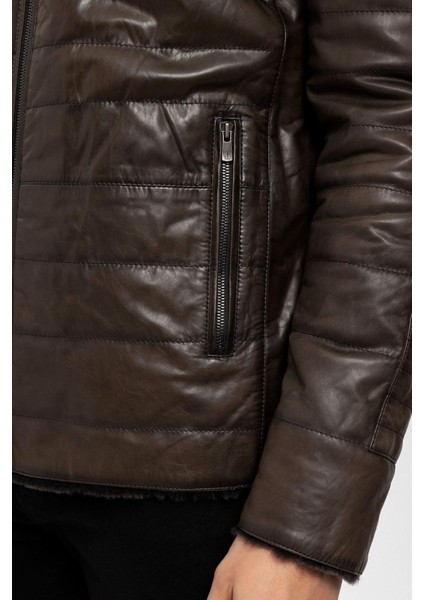 Kahverengi Keene Erkek Deri Kürk Kaban indirimleri