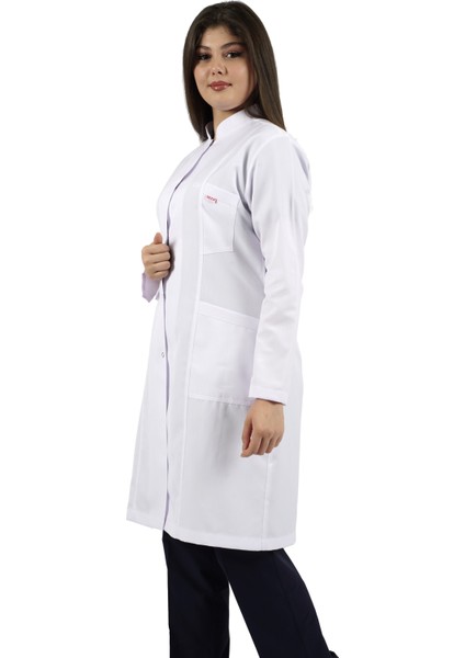 Hakim Yaka Uzun Boy Beyaz Bayan Doktor Öğretmen Hemşire Laboratuvar Önlüğü fiyatları