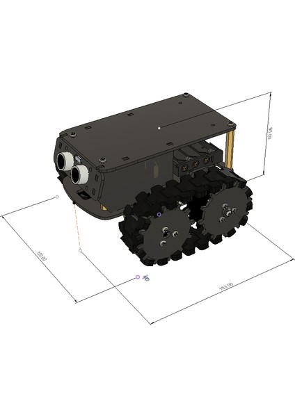 Peanut Mini Paletli Robot Platformu (Elektroniksiz)