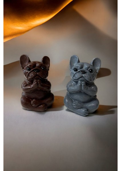 2 Adet Yoga Yapan Köpek Biblo Meditasyon Köpek Heykeli Ev Dekorasyon