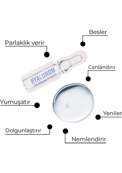 Vitamin C ve Hyaluron Cilt Bakım Ampulu 12'li