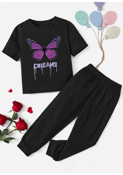 Only Trendwear Çocuk Dream Butterfly Alt - Üst Eşofman Takımı