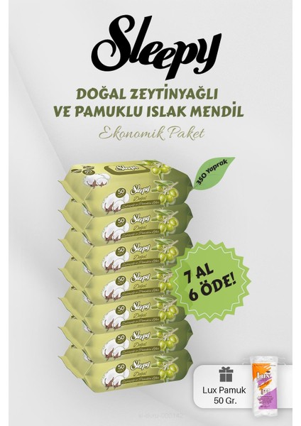 Zeytinyağlı Pamuklu Bebek Havlusu 7'li