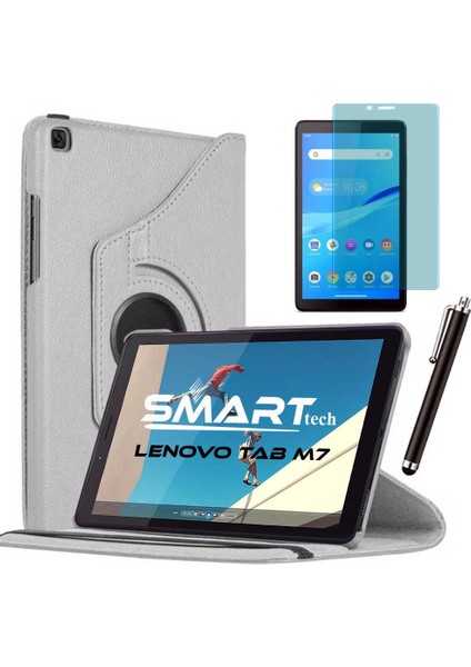 Lenovo Tab M7 7 Inç Standlı Tablet Kılıfı Ekran Koruyucu Kalem Set