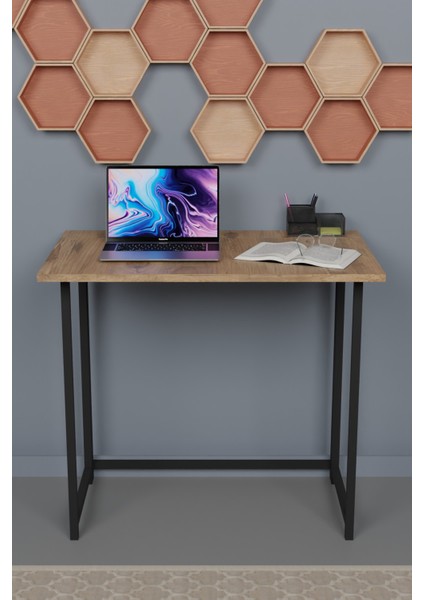 Katlanır Çalışma Masası 50X80 cm Bilgisayar Laptop Mutfak Katlanır Masa Atlantik Çam