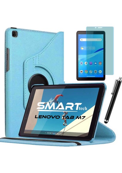 Lenovo Tab M7 7 Inç Standlı Tablet Kılıfı Ekran Koruyucu Kalem Set
