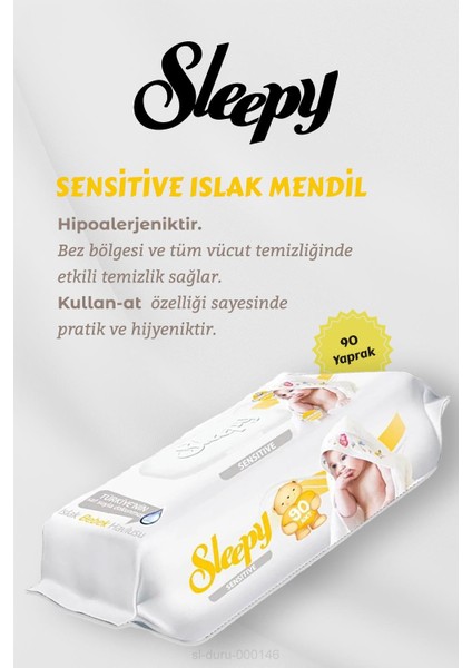 Sensitive 90' Lı Islak Mendil 7'li