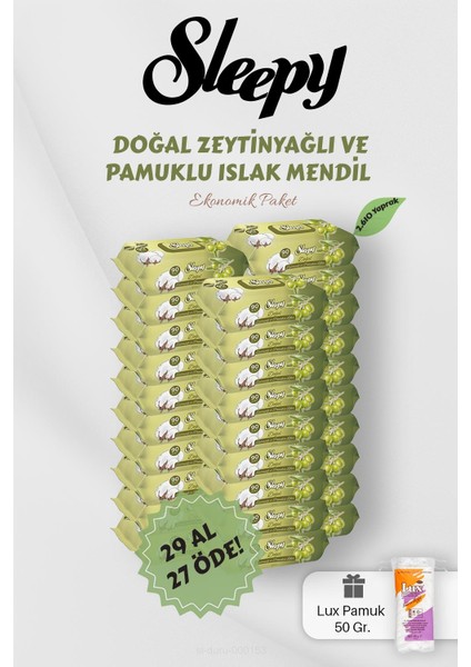 90' Lı Zeytinyağlı Pamuklu Bebek Mendili 29 Al 27 Öde Hediyeli