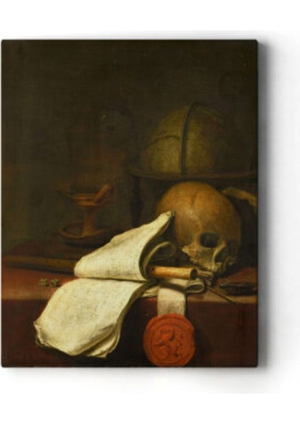 Vanitas Still Life Pieter Symonsz Potter 50×70 Kanvas Tablo