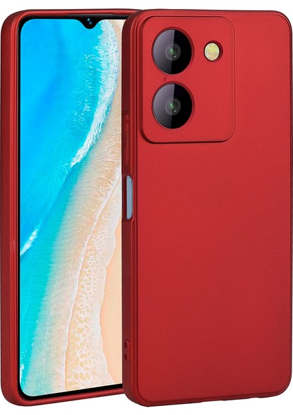 Vivo Y36 4g Kılıf Zore Premier Silikon Kapak-Kırmızı