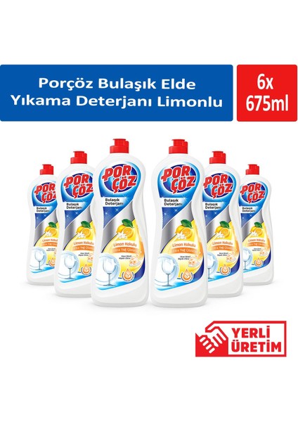 Bulaşık Elde Yıkama Deterjan Limonlu 675 ml x 6 Adet