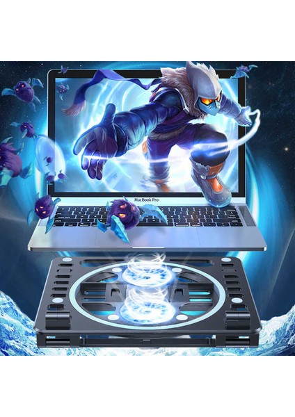Notebook, Laptop Soğutucu Fan Standı Ultra Sessiz 2li Fan Isı Dağılımını Için Metal Dizayn fiyatları