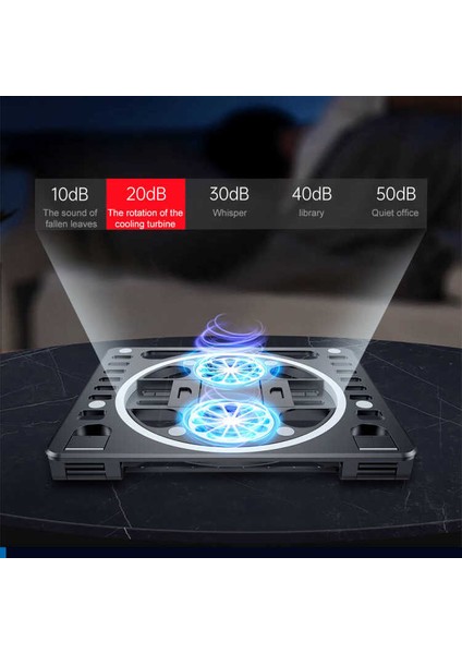 Notebook, Laptop Soğutucu Fan Standı Ultra Sessiz 2li Fan Isı Dağılımını Için Metal Dizayn fırsatları