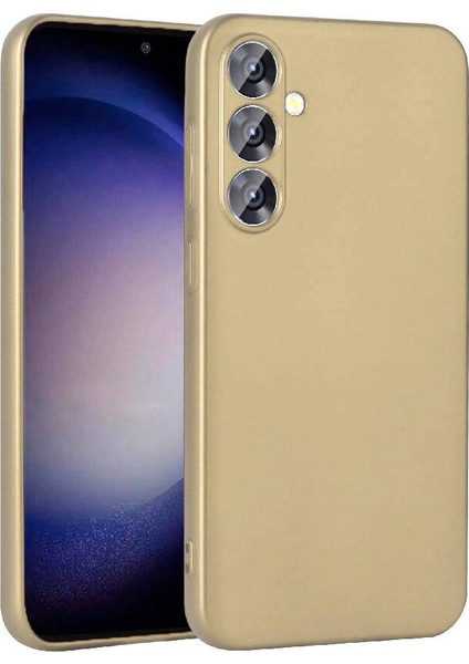 Samsung Galaxy Uyumlu S23 Fe Kılıf Zore Premier Silikon Kapak-Gold