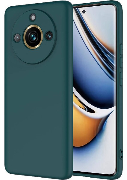 Realme 11 Pro Plus Kılıf Zore Mara Lansman Kapak-Koyu Yeşil