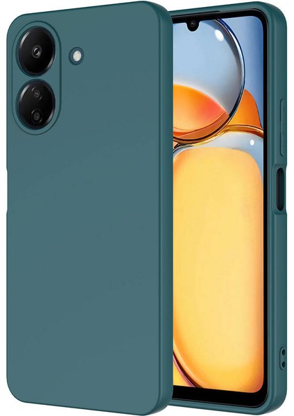 Xiaomi Uyumlu Redmi 13C Kılıf Zore Mara Lansman Kapak-Koyu Yeşil