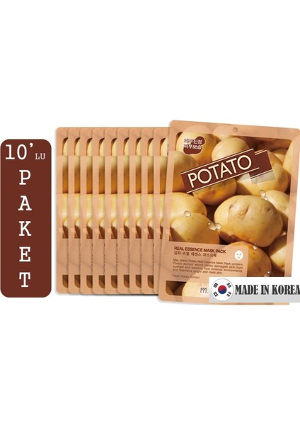 Kore Kağıt Yüz Maskesi 10'lu Patates Özlü (Hassas ve Hasarlı Ciltlerde Kullanıma Uygun) modelleri