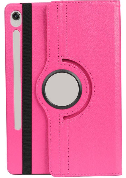 Galaxy Uyumlu Tab S9 Zore Dönebilen Standlı Kılıf-Pembe Koyu