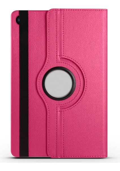 Galaxy Uyumlu Tab A9 Plus Zore Dönebilen Standlı Kılıf-Pembe Koyu