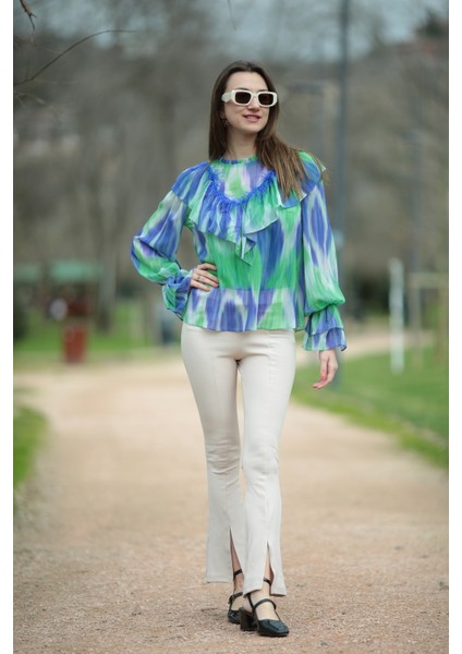 Yırtmaçlı Ispanyol Paça Pantolon modelleri